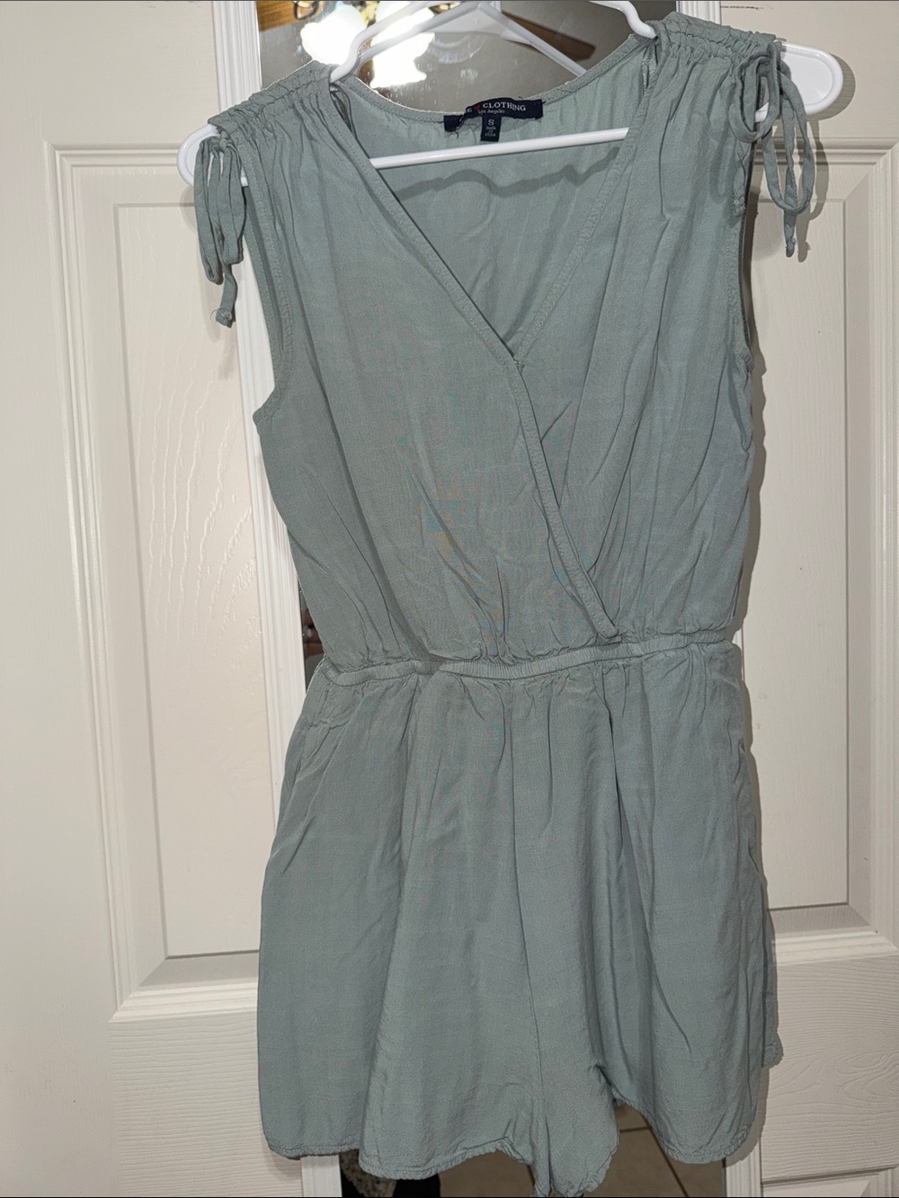 Light Sage Green Sleeveless Romper